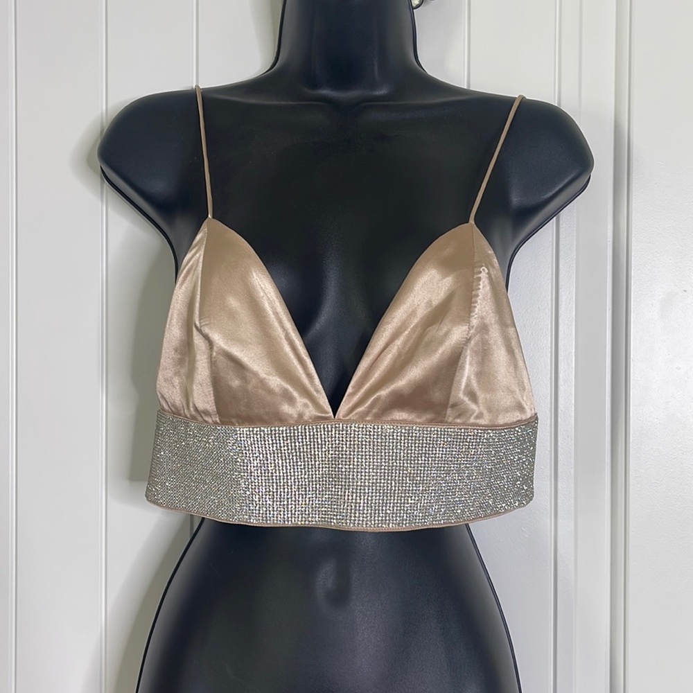 Going out too with rhinestone bottom
